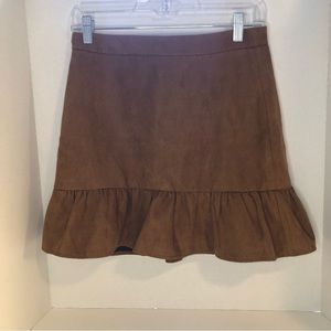 J Crew suede mini skirt